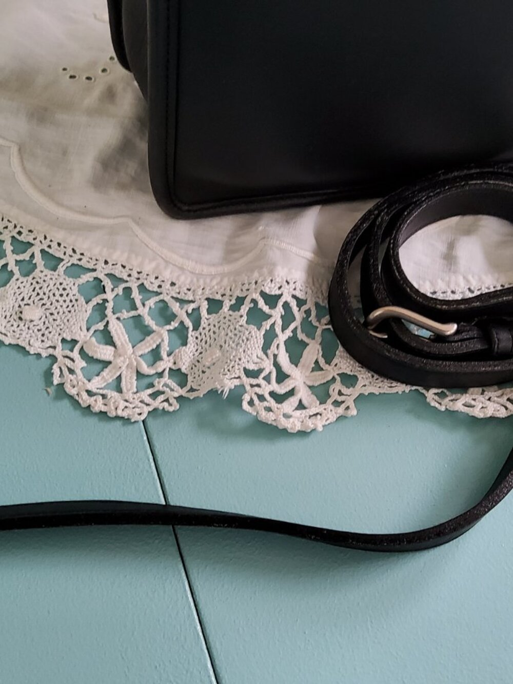 Vintage Coach Willis Crossbody Bag in Black with Nickel 9927 + Hangtag - Picture 9 of 15